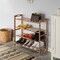 Bamboo Storage Shoe Rack, Free Standing Shoe Organizer Storage Rack